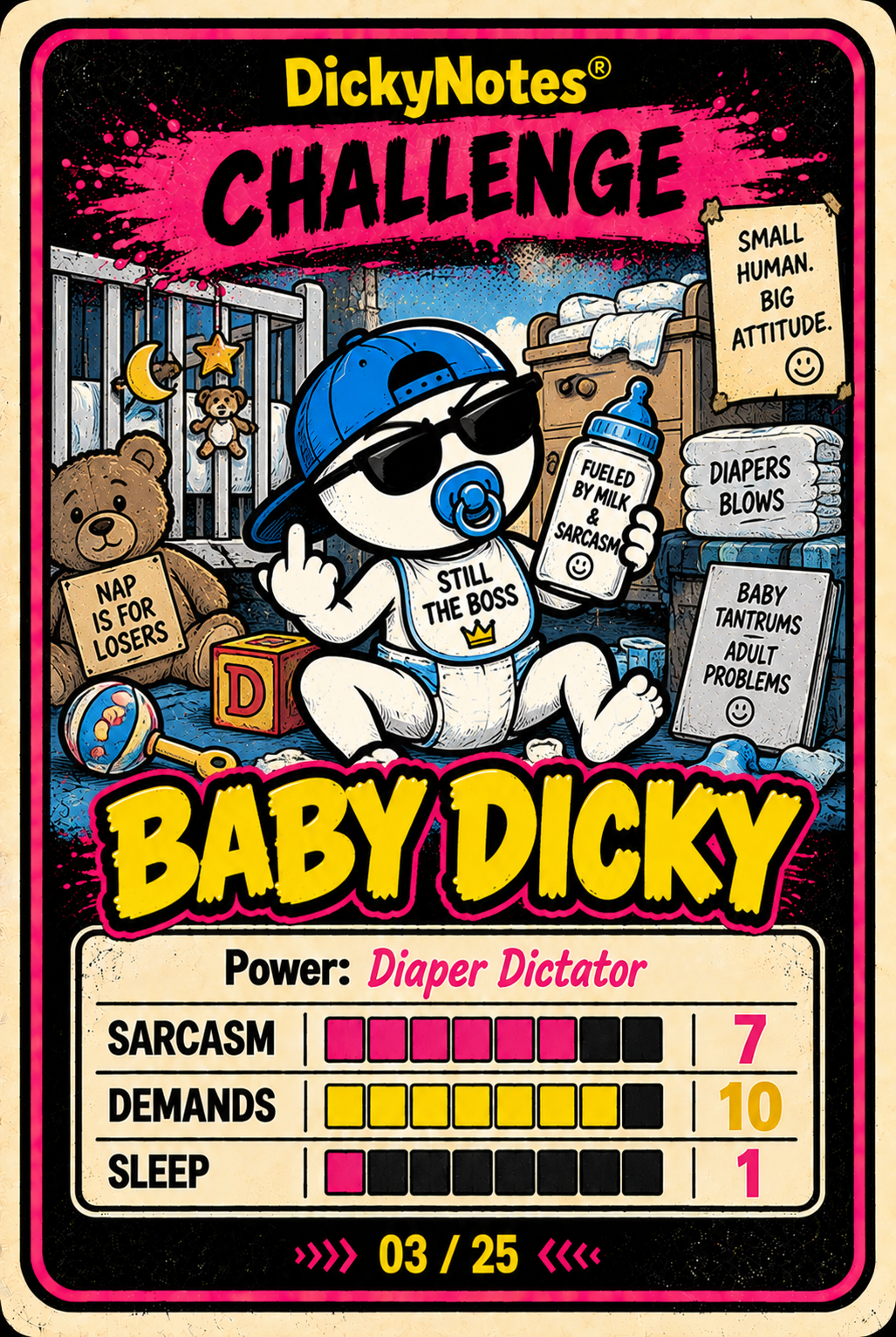 Baby Dicky character card from the DickyNotes® character universe.
