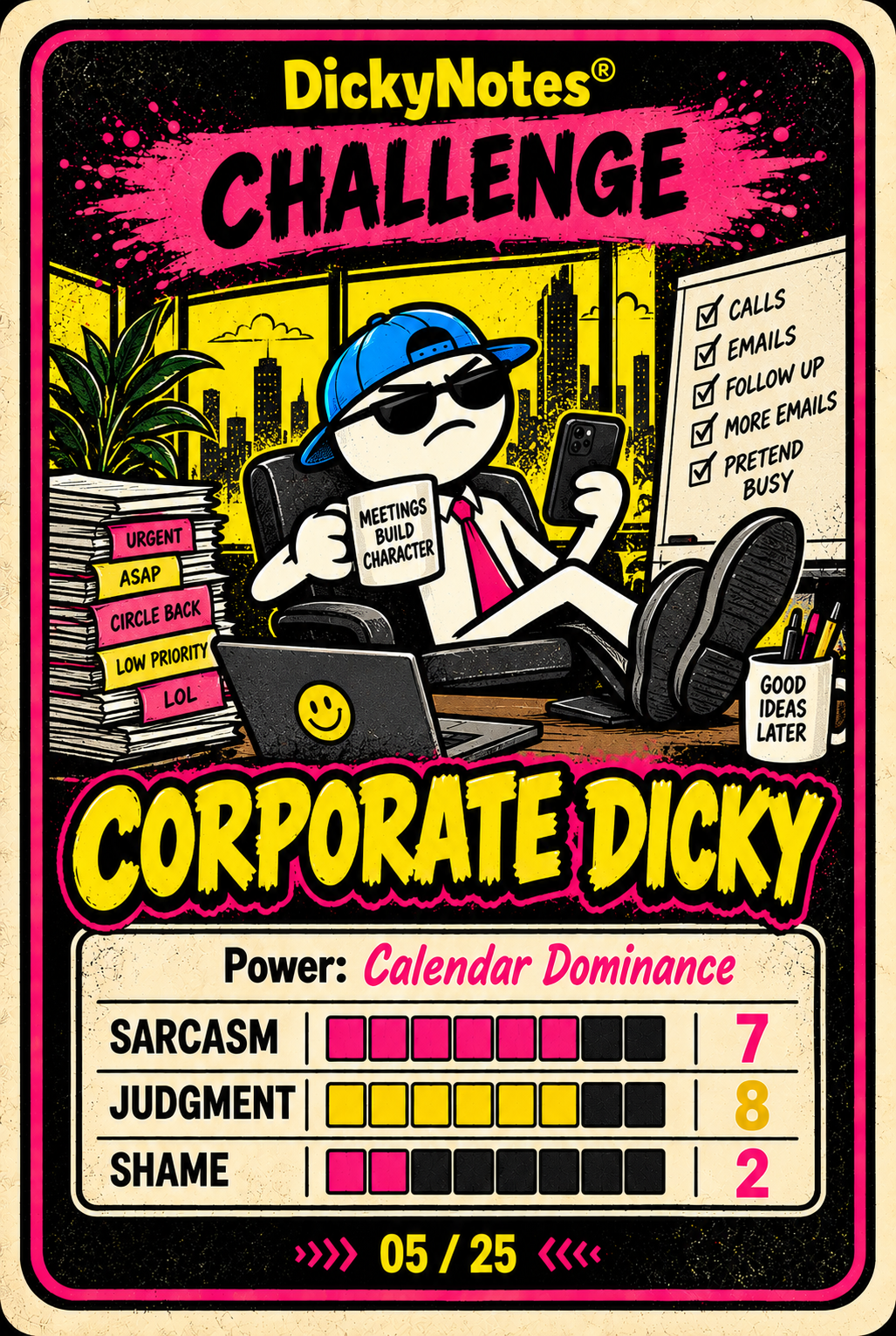 Corporate Dicky character card from the DickyNotes® character universe.