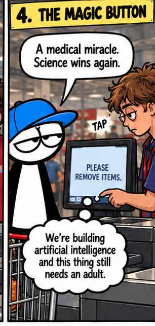 Dicky Uses Self-Checkout - Panel 4