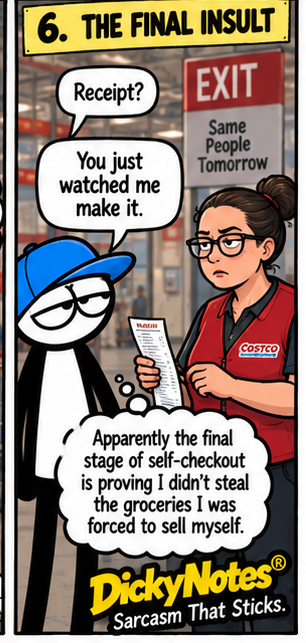 Dicky Uses Self-Checkout - Panel 6