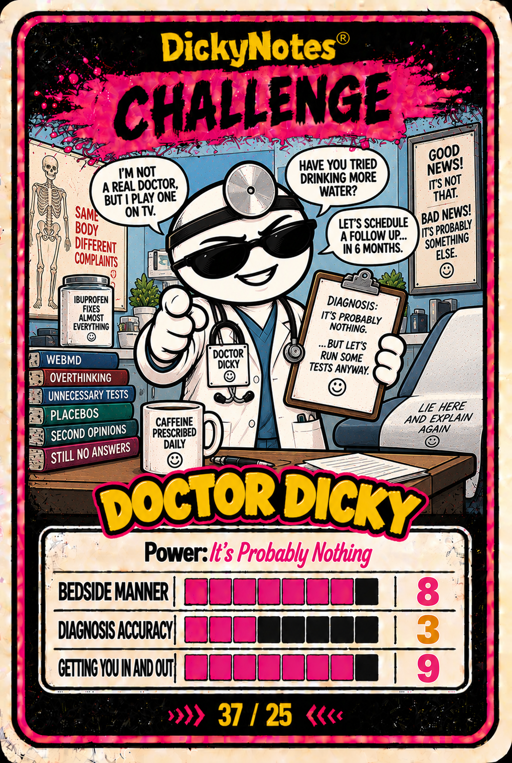 Doctor Dicky character card from the DickyNotes® character universe.