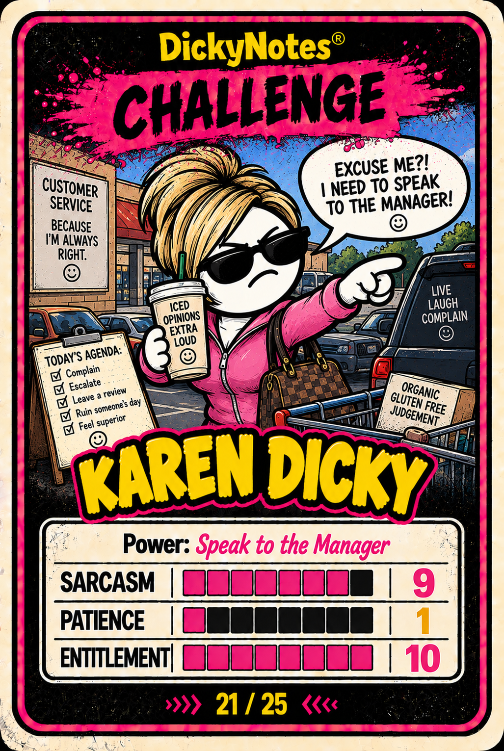 Karen Dicky character card from the DickyNotes® character universe.